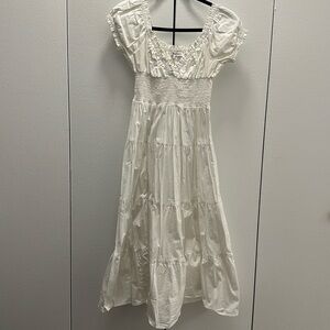 WeWoreWhat Cream Maxi Dress with Smocked Waist